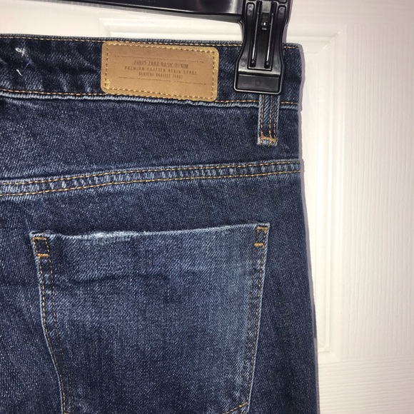NWT ZARA Womens Dark wash Straight Leg Jeans - Picture 7 of 8